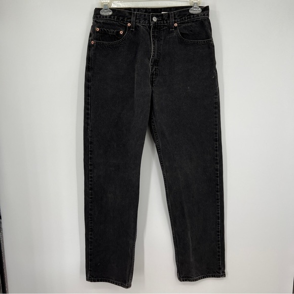 Levi Strauss & Co. 505 Men's Classic Straight Leg Dark Charcoal Grey Denim Jeans